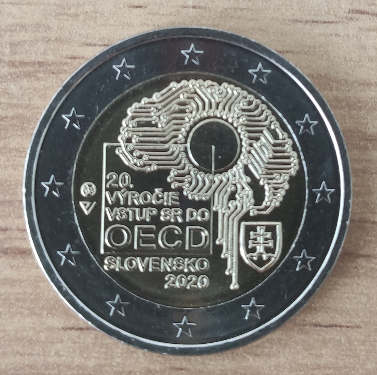 Pièce 2€ Slovaquie 2020 UNC – Accession à l’OCDE