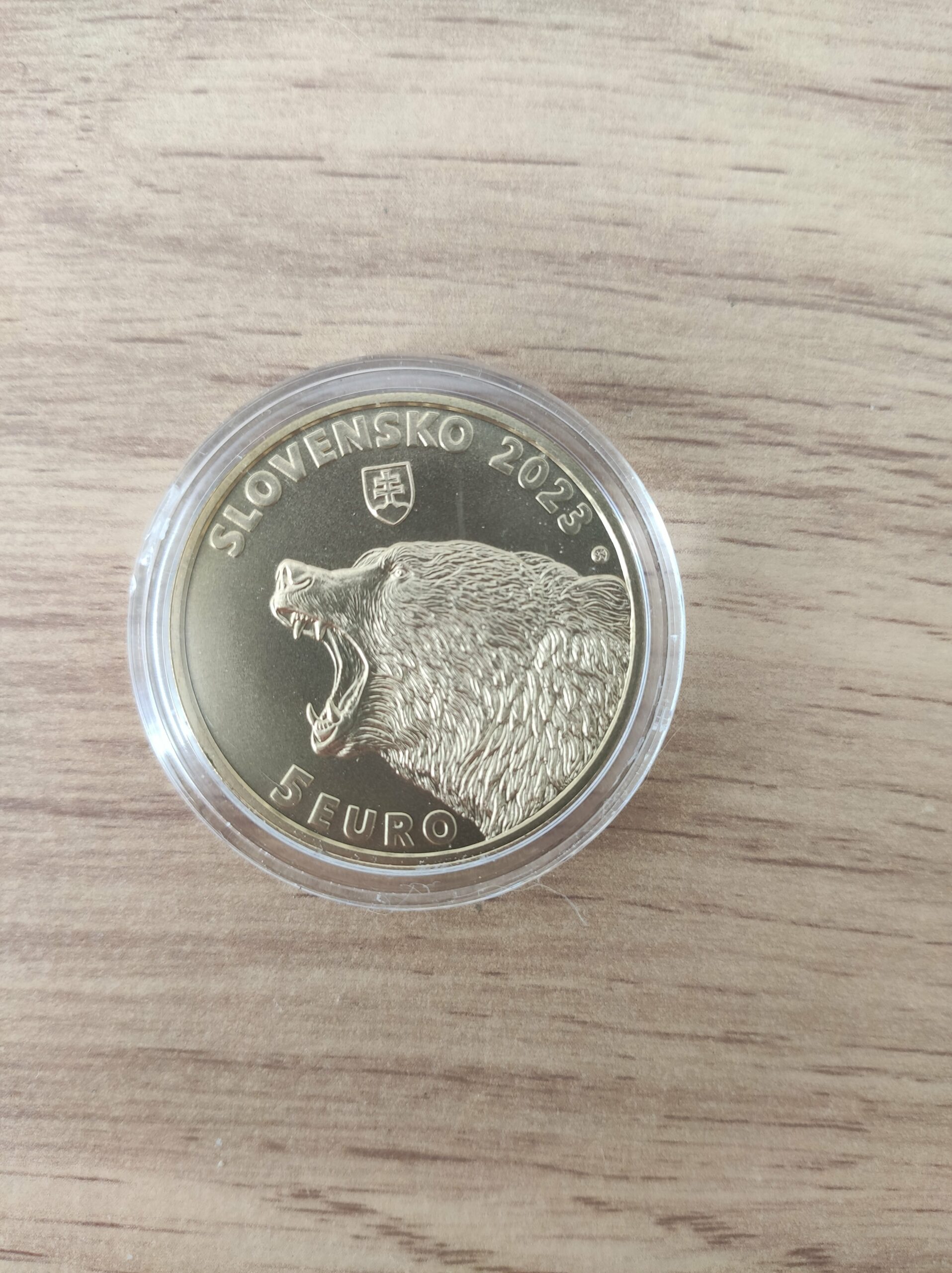 Pièce 5€ Slovaquie 2023 UNC – L’ours Brun